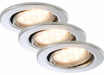 Produktbild von Briloner 7225-038 LED Einbauleuchten Set 3 x 3 W 3000K Chrom GU10 IP23