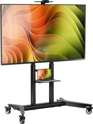 Productafbeelding van TV Standaard op Wielen 55-90 inch - Max Belasting 90 kg - Hoogte Verstelbaar - VESA 200x200-800x600