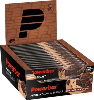 Obrázok produktu pre PowerBar Protein Plus s nízkym obsahom cukru (16 tyčiniek à 35g) Čokoláda - Brownie