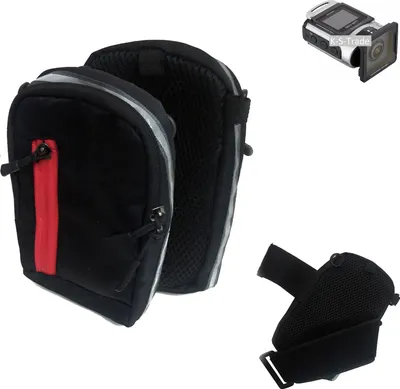 Produktbild von K-S-Trade Fototasche Kameratasche Gürteltasche Schutz Hülle kompatibel mit Ricoh WG-M 2 Case bag Stoßfest Holster schwarz 1x