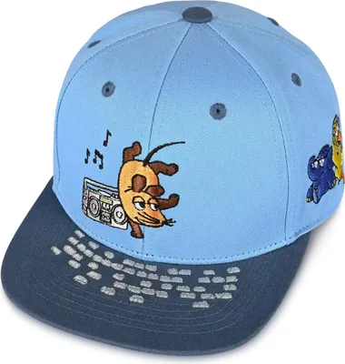Produktbild von Koaa Kinder Snapback mit Flat Brim Maus, Elefant & Ente “Boombox”, blau, Gr. 3-8 Jahre