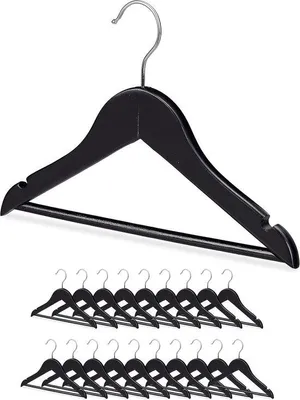 Produktbild von Famanu Kinderkleiderbügel Set 20 Stück - Schwarz