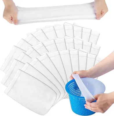 Produktbild von 30 Stück Skimmersocken - Skimmer Korb Filter - Wiederverwendbares - von Schlamm,Blättern,Schaum - Für eingelassene und Aufstellpools – Weiß