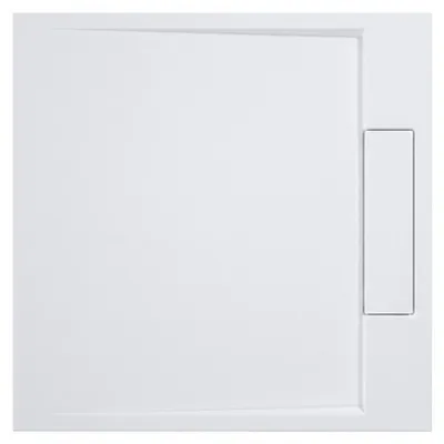 Immagine prodotto di Piatto doccia quadrato Loro - resina di marmo - bianco opaco - 100x100x3,5 cm