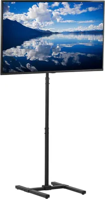 Productafbeelding van Hoge tv - Vloerstandaard voor schermen van 13 tot 50 inch tot 20 kg - LCD LED OLED 4K Smart Flat - Gebogen monitorpanelen - Max VESA 200x200