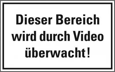 Produktbild von Dreifke® Schild I Hinweisschild Dieser Bereich wird durch Video überwacht, Ku...