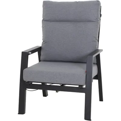 Produktbild von SIENA GARDEN Valencia Move Sessel, anthrazit matt, Alu/Ranotex, 72 x 82 x 99 cm, stufenlos verstellbar