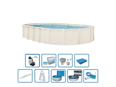 Produktbild von Interline Stahlwand Pool Century Oval 6,10 x 3,60 m Premium Paket