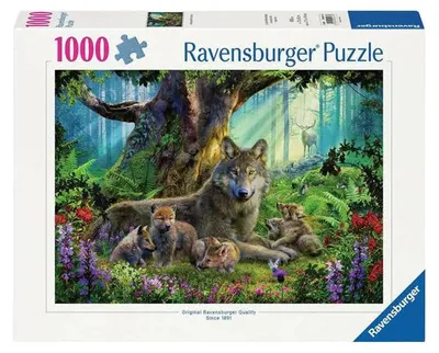 Image de Ravensburger Puzzle familial Le loup dans la forêt, 1000pcs.