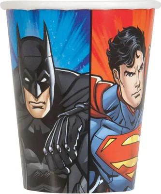 Produktbild von Pappbecher Justice League 266ml/8Stk.