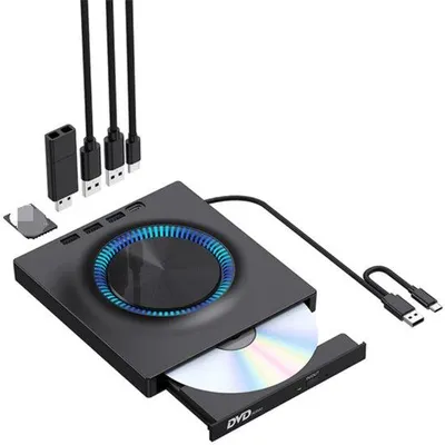 Obrázok produktu pre Prenosná čítačka UHD Blu-ray, prenosný prehrávač BD/DVD, zariadenie s rozhraním USB 3.0, podporuje čítanie aj zápis, vhodné pre PC/notebook, čierna farba.
