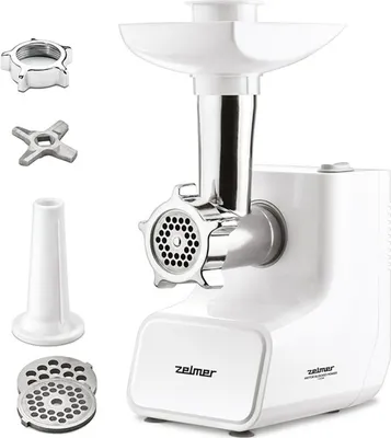 Produktbild von Mlynček na mäso Zelmer ZMM3511B biely strieborný kov 1500 W