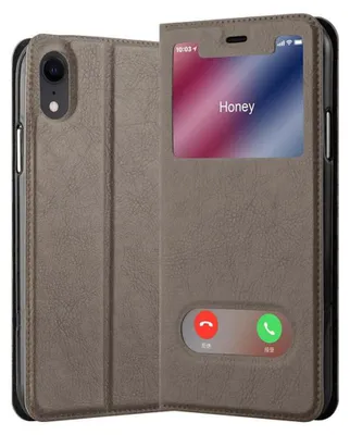 Produktbild von Cadorabo Schutzhülle für Apple iPhone XR Hülle in Braun Handyhülle Book Case Cover Etui