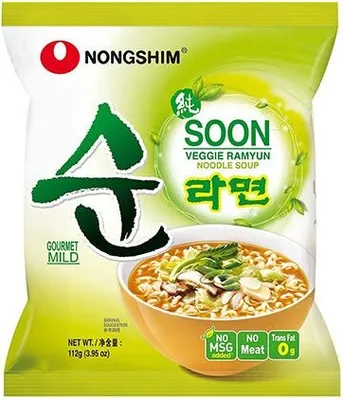 Produktbild von Soon Veggie Ramyun 112g vegetarische Fertigsuppe - Nongshim