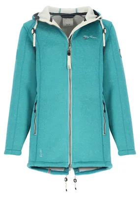 Produktbild von Dry Fashion Damen Wollfleece-Mantel Amsterdam - Mantel in Türkis, Größe 50