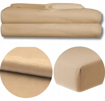 Produktbild von Bettlaken - Spannbettlaken - Mikrofibra - Beige - 120g/m2 - 160x200 cm - Hochwertiges