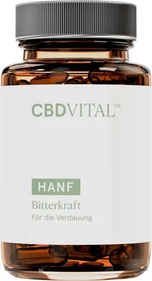 Produktbild von CBD VITAL - Bitterkraft Komplex | 60 Kapseln | Magenbitter mit Reishi, Vitamin C, Zink und Selen