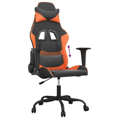 Produktbild von vidaXL Gaming-Stuhl Schwarz und Orange Kunstleder