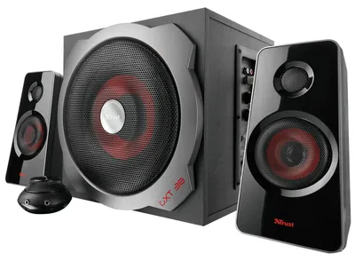 Produktbild von Trust GXT 38, 2.1 Kanäle, 60 W, PC, Schwarz, AC, 430 mm