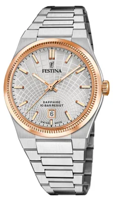 Produktbild von Festina Armbanduhr Rivé Swiss Made Silver & Rose-Gold