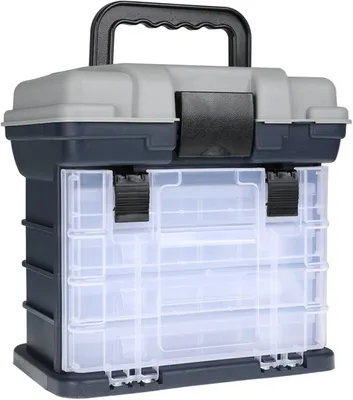 Produktbild von Tragbare 5-lagige Angelbox mit 4 Angelboxen, K?derbox und K?deraufbewahrungsbox