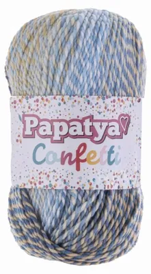 Produktbild von Papatya Confetti Farbverlaufsgarn 100g Strickgarn  Häkelgarn Winterwolle