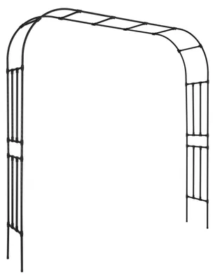 Immagine prodotto di Arco da giardino in metallo SucceBuy, dimensioni 2400x2500x400 mm, supporto per piante rampicanti, arco robusto per rose con pali, adatto per giardino, prato e decorazioni per eventi come matrimoni