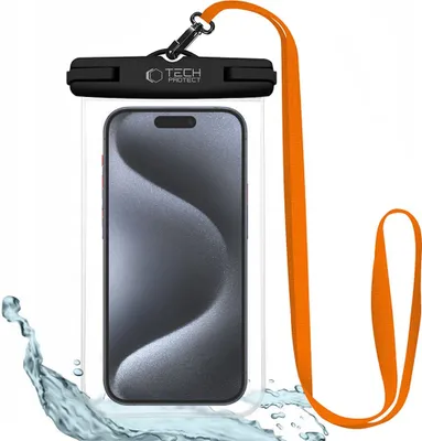 Image de Tech-Protect Uwc7 Universal Waterproof Case 6.9 Inch Black/Orange