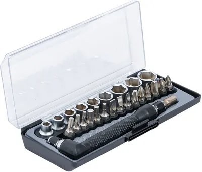 Produktbild von KRAFTMANN 20802 Bit- und Steckschlüssel Winkelschrauberset, 26-tlg.
