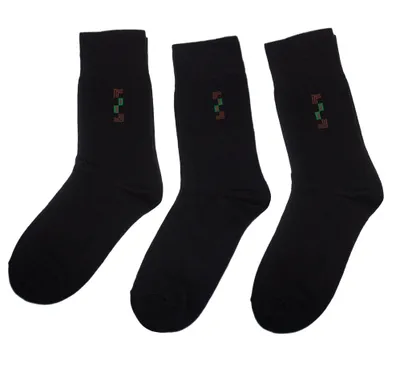 Produktbild von Herren Business Socken 3-er Pack aus Baumwolle Abstrakt Schwarz Größe 43-46