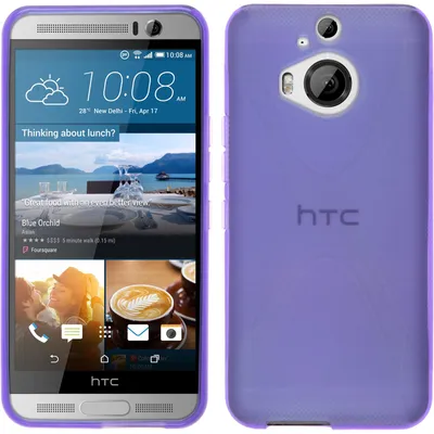 Produktbild von PhoneNatic Case kompatibel mit HTC One M9 Plus - lila Silikon Hülle X-Style + 2 Schutzfolien