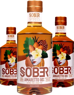 Produktbild von 3 x Sober Spirits Amaretto 0.0% alkoholfrei
