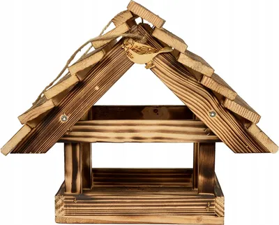 Immagine prodotto di Mangiatoia per uccelli da giardino marrone chiaro XXL 30x25 cm in legno
