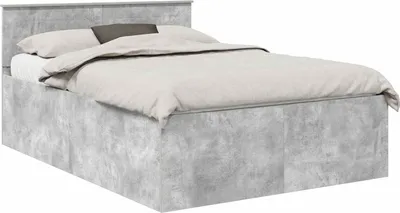 Immagine prodotto di vidaXL Giroletto con testiera grigio cemento 150 x 200 cm materiale a base di legno