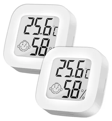 Productafbeelding van 2 stuks thermometer, hygrometer, mini-thermometer voor binnen