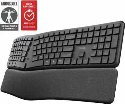 Image de Trust Keyra Clavier sans fil multi-appareils ergonomique
