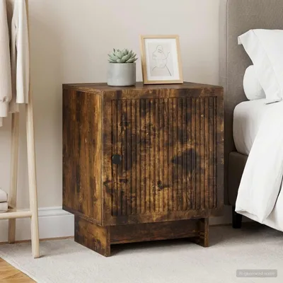 Immagine prodotto di vidaXL, comodini, 2 pezzi, legno di quercia affumicato, 43 x 34,5 x 50 cm