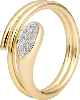 Produktbild von Gr. 56 Damen Ring 585 Gold Gelbgold 16 Diamanten Brillanten