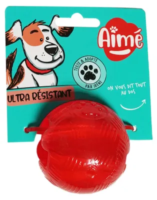 Image de Balle de jeu pour chien, robuste, diamètre 10 cm, pour une utilisation en extérieur
