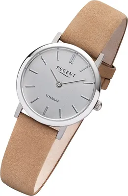 Produktbild von Regent Quarz Armband-Uhr Damen F-1223 Leder Uhr braun Lederarmband URF1223