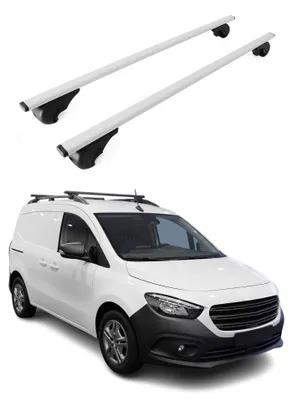Image de Barres de toit Transversales pour Mercedes Citan W420 2021-2026 Acier Gris 2Pcs, Image générée par une IA