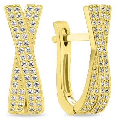 Produktbild von Vergoldete glitzernde Ohrringe PE066Y