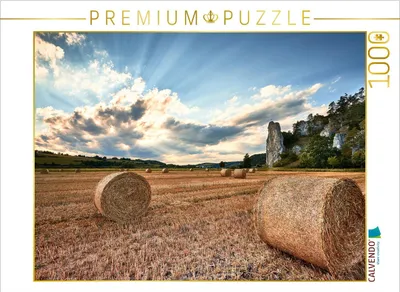 Zdjęcie produktu dla CALVENDO Puzzle "Po żniwach na skałach zamkowych" | 1000 elementów. Rozmiar układanki: 64 x 48 cm. Puzzle fotograficzne, idealne na chwile relaksu