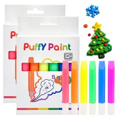 3D-Popcorn-Pen-Set – Puffy-Stifte für Relief-Effekte, Multicolor