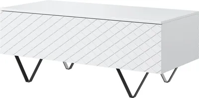 Obrázek produktu pro Scalia 120 2K konferenční stolek s úložným prostorem – matně bílá a černé nohy | 120x48x55 cm