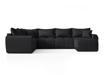 Produktbild von AX LIVING Malatya U XL Wohnlandschaft U Form XXL Ecksofa Schwarz modern L