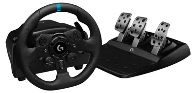 Produktbild von Logitech G G923, Lenkrad + Pedale, PC, PlayStation 4, PlayStation 5, D-Pad, Analog / Digital, 900°, Kabelgebunden