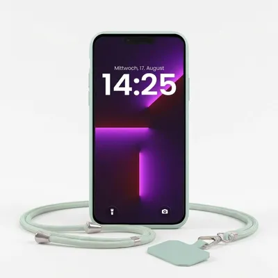 Produktbild von Handyhülle für Apple iPhone 13 Pro mit Handykette Band Kordel Hülle Case Schutzhülle Türkis