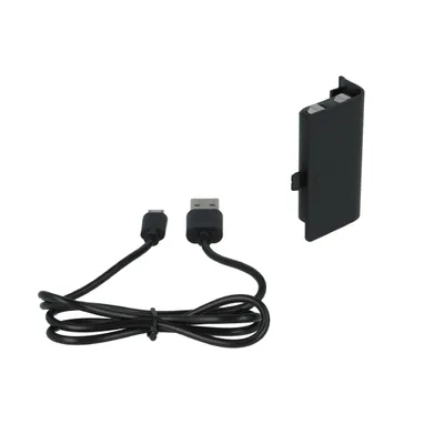 Produktbild von vhbw Akku kompatibel mit Microsoft Xbox One Wireless Controller (1200 mAh, 2,4 V, NiMH) Schwarz - Inkl. Abdeckung + USB-Ladekabel