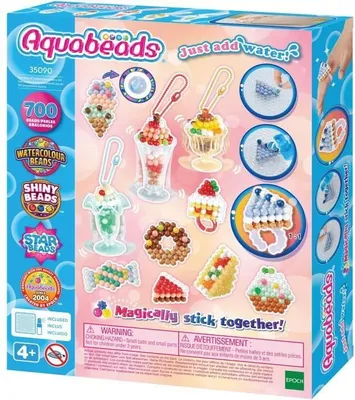Image de Aquabeads Mes Accessoires Sucrés, Kit de Création Bijoux, Loisirs Créatifs, Dès 4 Ans